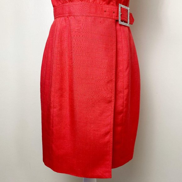 Vintage Isaac Mizrahi 100% Silk Red Wrap D… - Picture 12 of 15